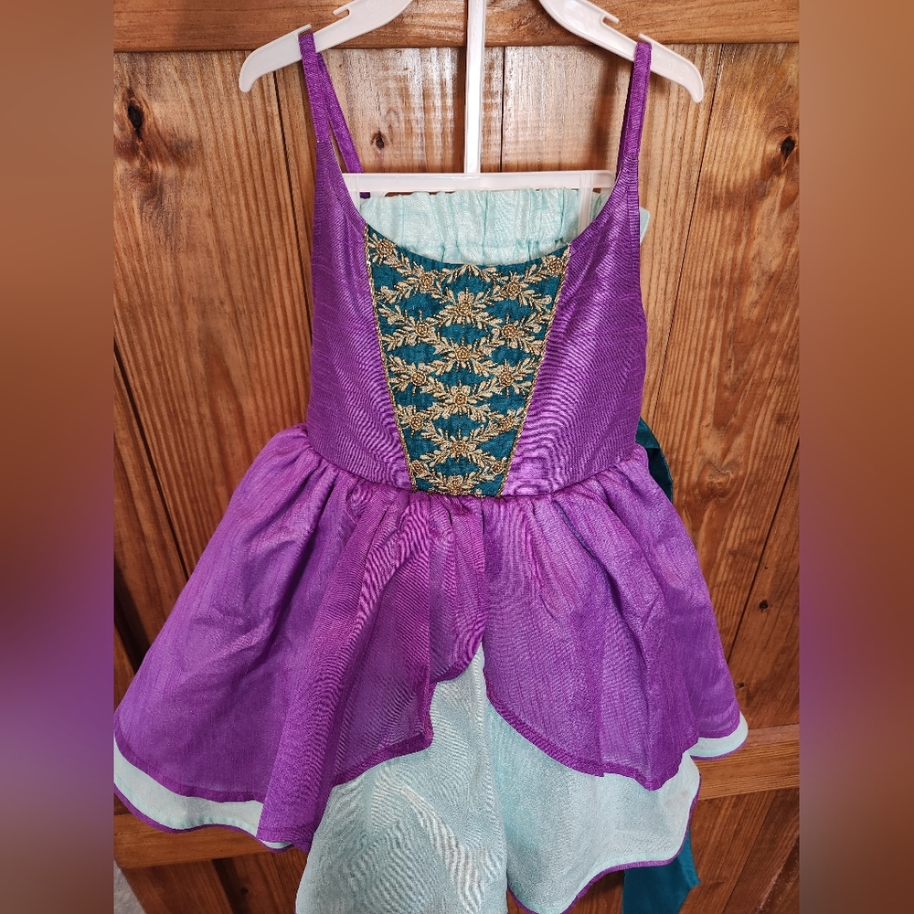 Charming Purple and Teal Kids Dress